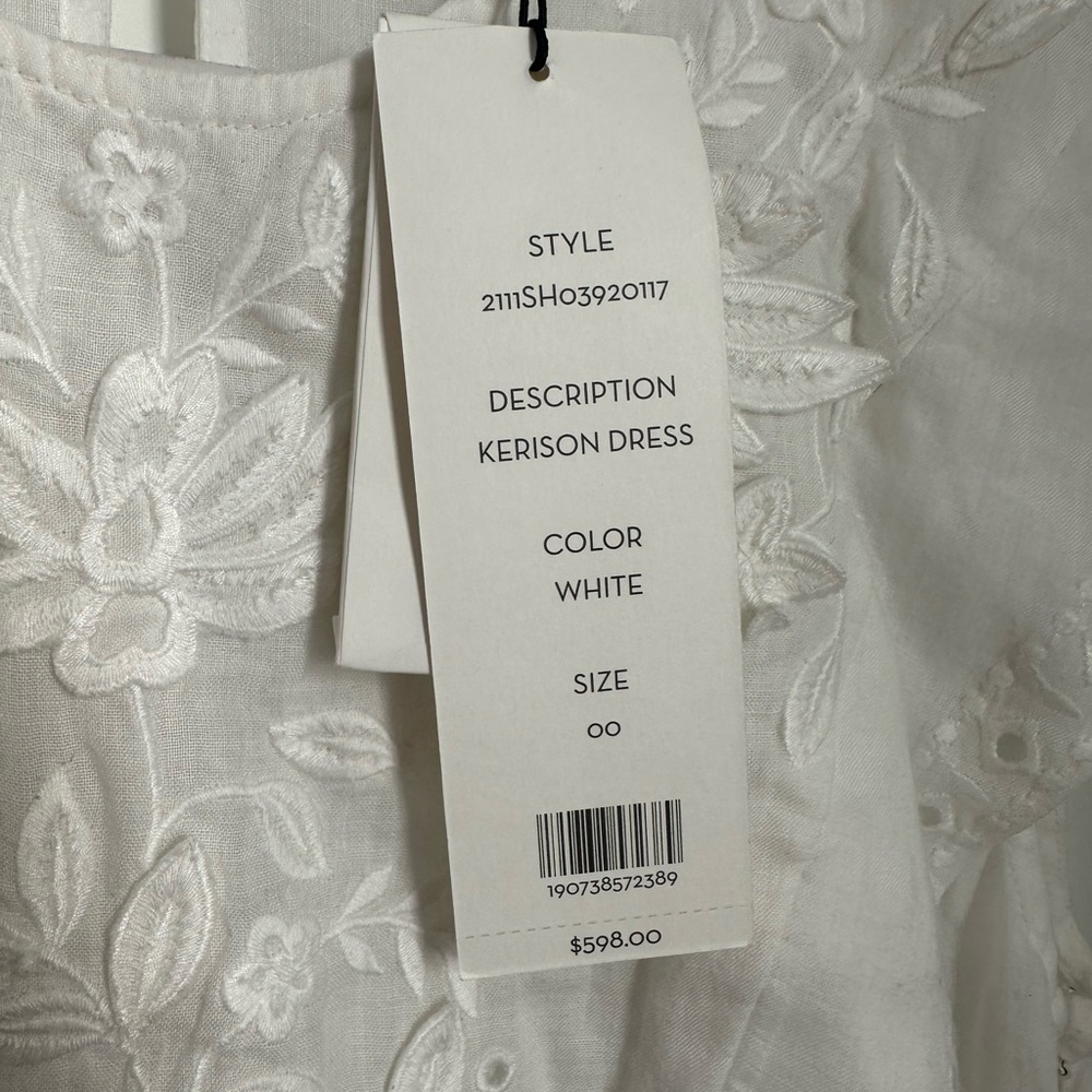 NWT Veronica Beard white linen dress 00